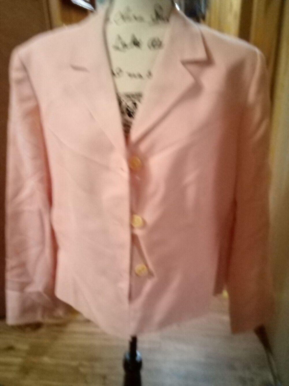 Orvis Blazer Womens Light Pink Lined Made in USA Wool Blend